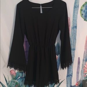 black lace romper